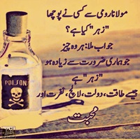 Har woh cheez jo zaroorat say zada Zehar hay